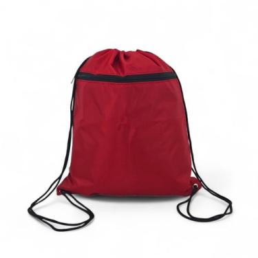 Imagem de Bolsa sacochila saco costa esportivo cordao mochila academia vermelho 