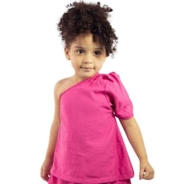 Imagem de Blusa de um Ombro só estampa Lisa de Viscose - Magic Sky, Laranja, 14