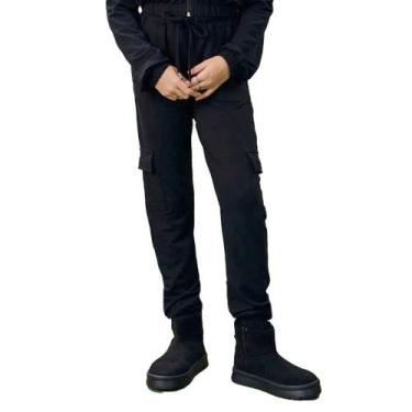 Imagem de Calça Infanto Juvenil Feminina Lilimoon Jogger Preta - 7943, 16, Preto