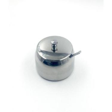 Imagem de Açucareiro De Aço Inoxidavél Com Tampa E Colher De Chá 7,5Cm - home 