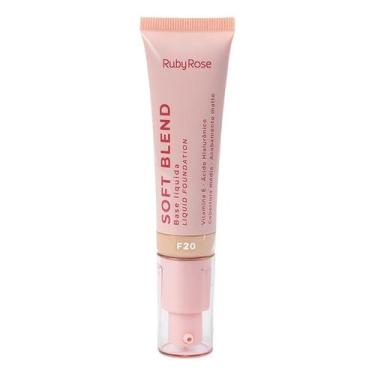 Imagem de Base Líquida Soft Blend Ruby Rose Matte Média Cobertura Cor:F20, F20
