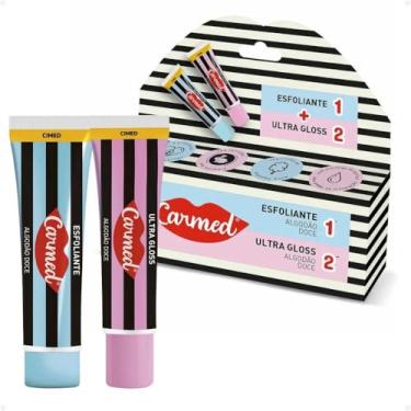 Imagem de Carmed Kit SOS Lábios Esfoliante + Ultra Gloss Brilho Aroma Algodão Doce 10g Cimed