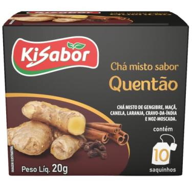 Imagem de Kisabor, Chá de Gengibre, Chá Quentão, Para infusão, 20 Gramas com 10 Saquinhos