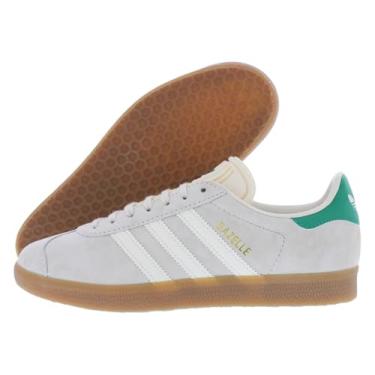 Imagem de adidas Sapatos femininos Gazelle tamanho 10, cor: cinza-acinzentado/branco, cinza-acinzentado/branco-bege, 40