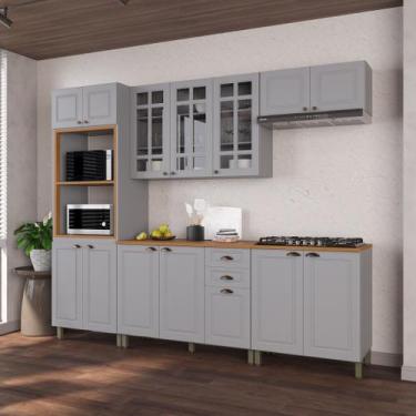 Imagem de Cozinha Modulada 5 Peças 1 Torre Quente 2 Balcão com Tampo 2 Aéreos 10