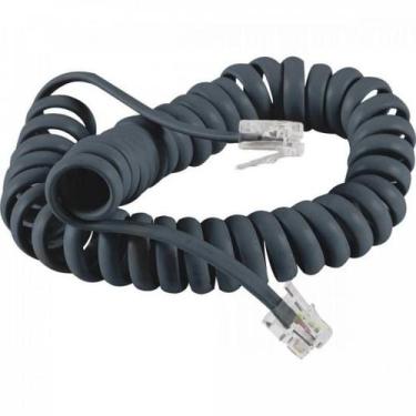 Imagem de Extensor Para Telefone RJ11 Espiral 2m Cinza Storm - PCT / 10