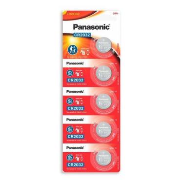 Imagem de Bateria Cr2032 Botão Panasonic 10 Cartelas Com 05 Baterias Por Cartela