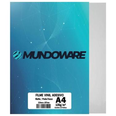 Imagem de Vinil Prata Matte Adesivo À Prova D'Água A4 135g Filme Prateado Fosco 