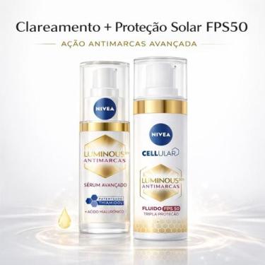 Imagem de Kit nivea luminous serum 630 30ml + nivea fluido fps50 40ml