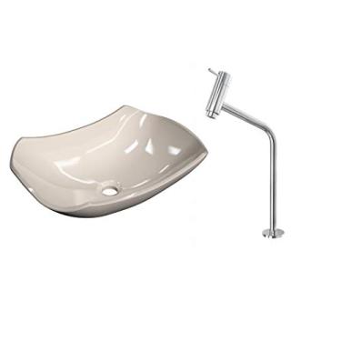 Imagem de Kit Cuba L42 C/Torneira Link 1062 Metal 1/4 Volta Bege