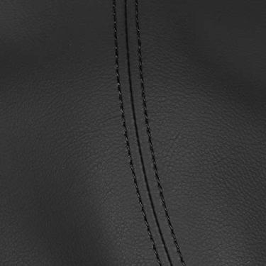 Imagem de Capa de apoio de braço de painéis de porta, capa de couro de apoio de braço de porta de painel, para guarnições interiores de carro Porta de carro painéis de porta de(Couro preto linha preta)