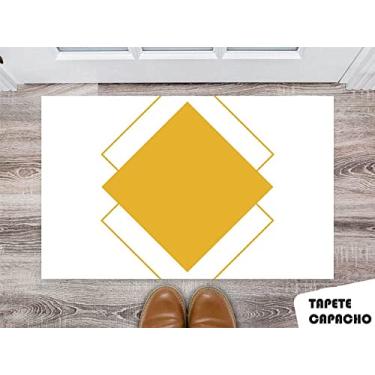 Imagem de Tapete Capacho Personalizado 3 Triângulos Amarelo