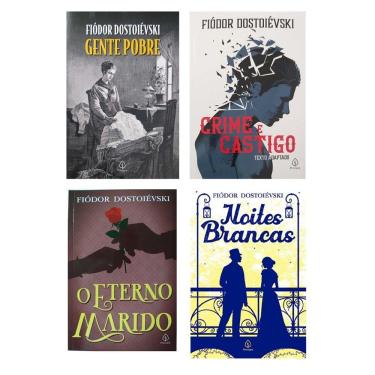 Imagem de Combo 4 Livros Físicos Fiodor Dostoiéviski Crime e Castigo