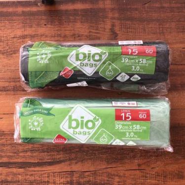 Imagem de Sacos Para Lixo Bio Bags 15 Litros Biodegradáveis (120 Unid) - 02 Rolo