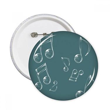 Imagem de Nota musical combinação de bolha padrão pinos redondos crachá botão decoração acessório 5 peças