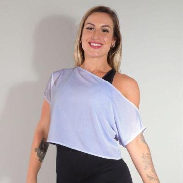 Imagem de Cropped Feminino Blusa Dry Fit Tecido  Furadinho Seca Rápido - Fitmoda