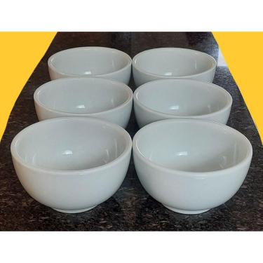 Imagem de Kit 6 Tigelas / Cumbucas Açaí 600ml - Porcelana Branca