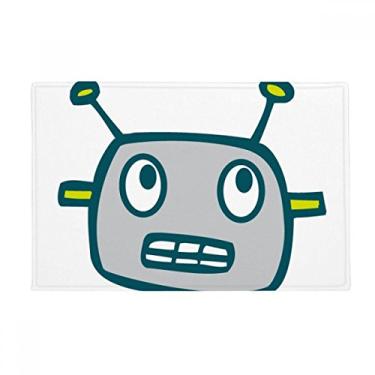 Imagem de DIYthinker Tapete para porta de banheiro com robô cinza Universo e alienígena