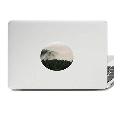 Imagem de Adesivo de notebook com emblema de vinil de neblina floresta nuvem e céu