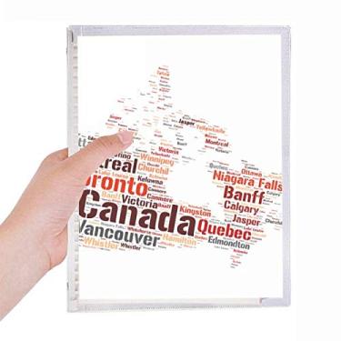 Imagem de Mapa do Canadá com nomes de cidades, caderno, agenda de folhas soltas, agenda recarregável, papelaria