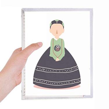 Imagem de Caderno feminino tradicional personalizado na Coreia Folhas Soltas Diário Recarregável Diário Papelaria