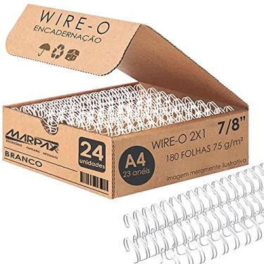 Imagem de Wire-o para Encadernação 2x1 A4 Branco 7/8 para 180fls 24un