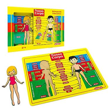 Imagem de Brinquedo Pedagógico De Anatomia Nosso Corpo Humano 12 Peças Carimbras