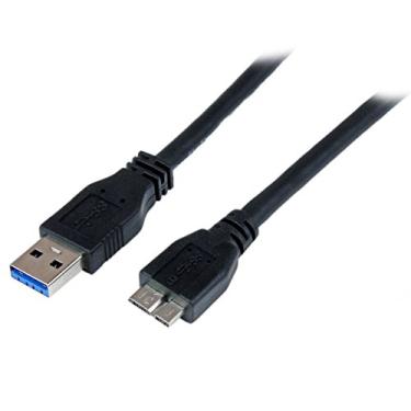 Imagem de StarTech. Cabo USB 3.0 A para Micro B certificado SuperSpeed de 1 m – Cabo USB 3 Micro B – 1 USB A (M), 1 USB Micro B (M) – Preto (USB3CAUB1M)