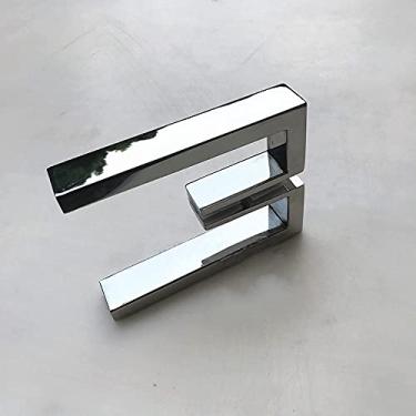 Imagem de Maçaneta da porta de vidro do banheiro em forma de arco em aço inoxidável para banheiro maçaneta da porta de vidro do banheiro, PSS, clipe de vidro de 10 mm