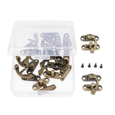 Imagem de 10 pcs Antique Decorative Mobiliário de Ferragens 29x33mm Hasps Couro Artesanato Bag Jóias Presente Vinho Caixa De Madeira Hasp Latch Hooks YYDFPIIA