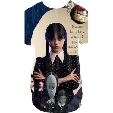 Imagem de Camiseta Long Line Wandinha Família Addams Filme - Estilo Vizu