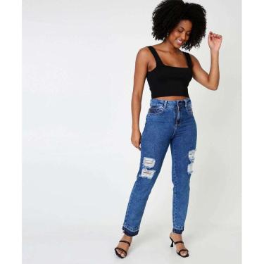 Imagem de Calça Mom Jeans Destroyed Feminina Cut Out Biotipo-36154
