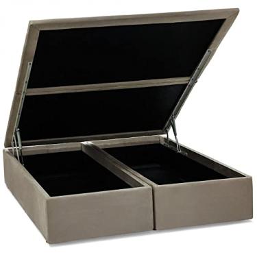 Imagem de Base Baú Camurça Super King 193x203x39cm Ortobom Bege