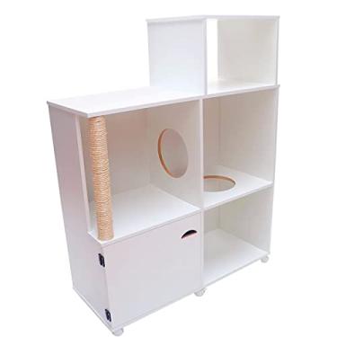 Imagem de Estante Armário casa cama toca arranhador gato pet rack móvel - Ariel