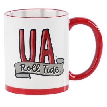 Imagem de Glory Haus Canecas de café ou sopa jumbo universitárias, pintadas à mão, 473 ml, cerâmica (Alabama Roll Tide)