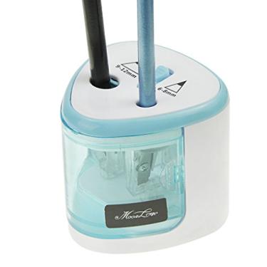 Imagem de RUIXIB Apontador de lápis elétrico operado a bateria, apontador de lápis azul, cortador automático para crianças, adultos, artistas, escritório, apontadores de lápis (pilhas não incluídas)