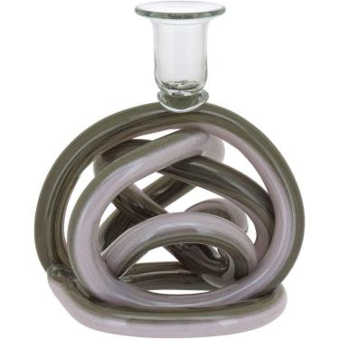 Imagem de Castiçal Porta Vela Vidro 16x14x14cm Verde