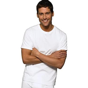 Imagem de Hanes Camiseta masculina Best Crew (pacote com 6), Branco, XXG