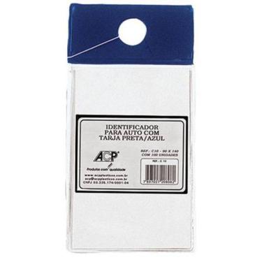 Imagem de Crachá Plástico Para Veículo Azul Acp