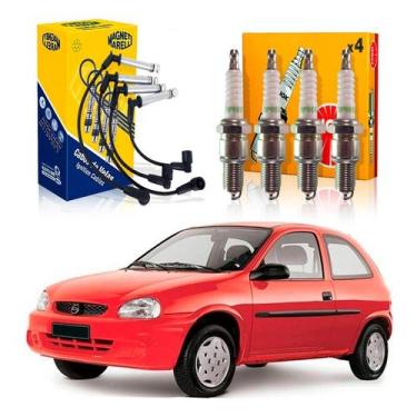 Imagem de Kit Vela Ngk Cabo Corsa 1.0 1.4 1.6 8v Mpfi 1997 A 2004 - Marelli