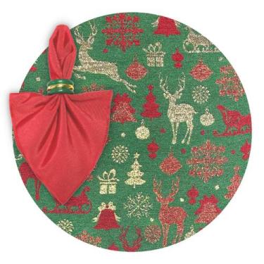 Imagem de Capas Sousplat Guardanapos Portas Modelo Natal Brilho - MUMUDECOR, 146