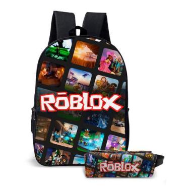 Imagem de Kit Mochila com Estojo Escolar Infantil do Roblox Menino e Menina  - U