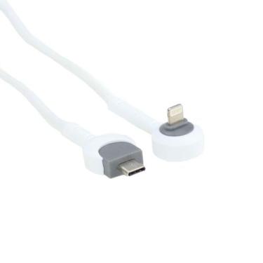 Imagem de Cabo Carregador Usb-C Macho Fêmea 90 Graus 1 Metro Branco - COMP
