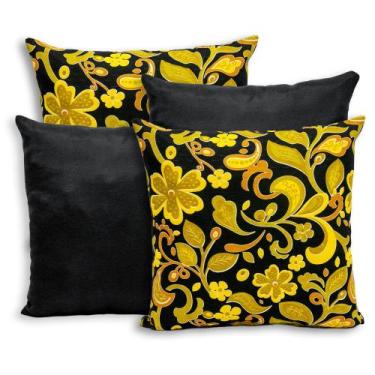 Imagem de kit 4 Capas de Almofadas 40x40cm Decorativa Estampadas  Gorgurinho - B