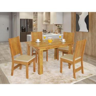 Imagem de Conjunto De Mesa Retangular Mariah Com 04 Cadeiras Bronze Demolição Te