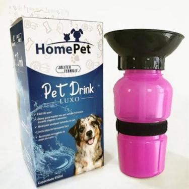 Imagem de Dogopets Bebedouro Portátil HomePet - Pet Drink Luxo Rosa 500ml - Home