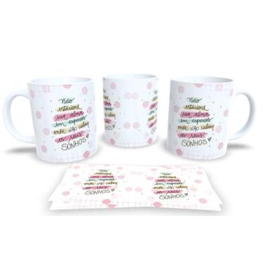 Imagem de Caneca Branca de Porcelana Personalizada Coleção Sonhos e Flores - Est