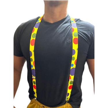 Imagem de Fantasia Suspensório colorido de Palhaço Circo ajustável - Blook