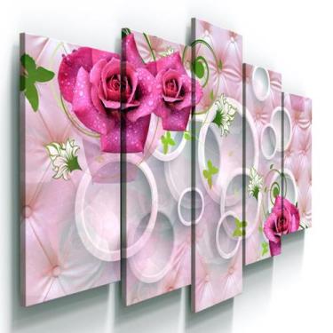 Imagem de Quadros Decorativos Feminino Rosas Botanico Quarto  - Loja Wall Frame