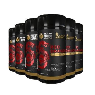 Imagem de Pré Treino Red Dragon 6x60 Cápsulas Com Taurina Alanina B12 - Alisson 